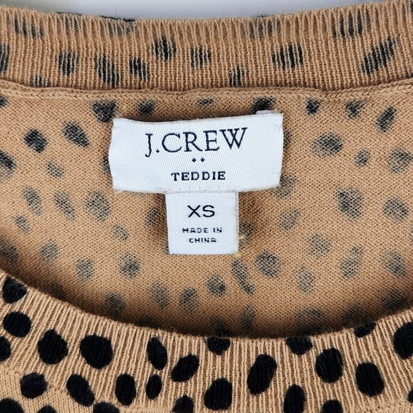 J. Crew Wild Cheetah Print Teddie Lightweight Sweater sz XS - Picture 5 of 9